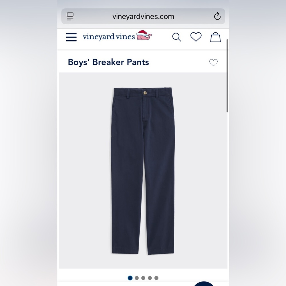 Navy cotton breaker pants